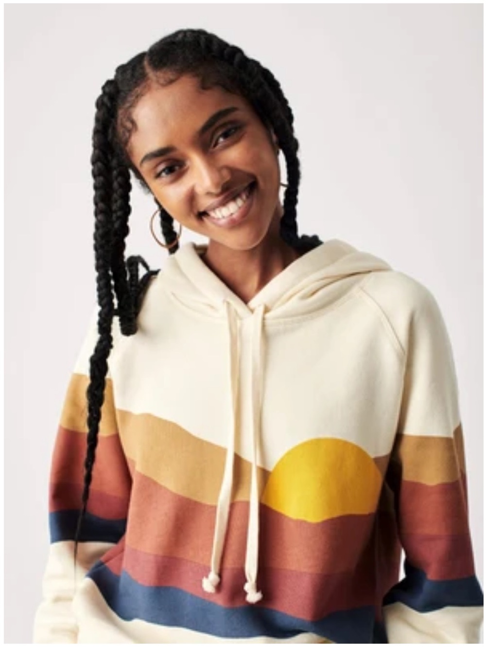 Faherty Soleil Endless Summer Pullover Hoodie Sun Womens Small Desert
